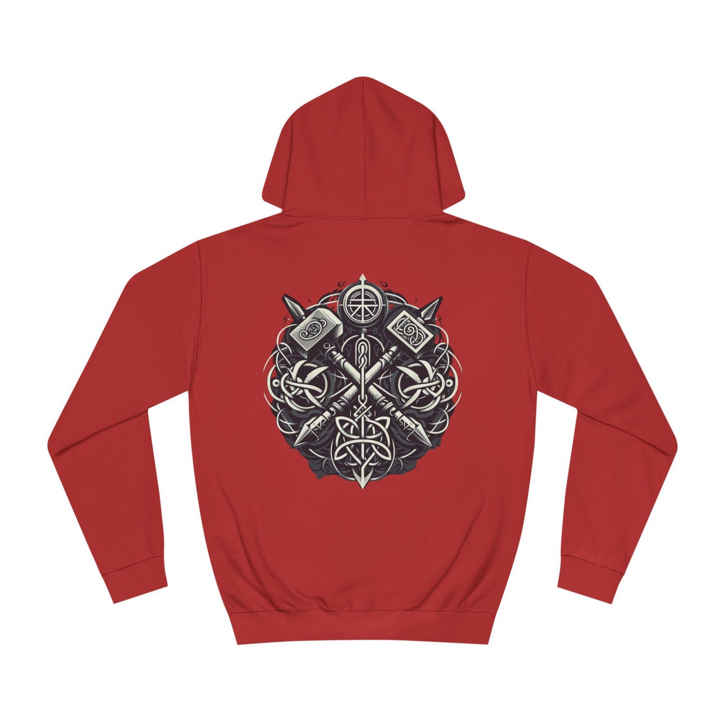 Unisex College Hoodie Customized Graphic Design Viking Sumbol Geometric