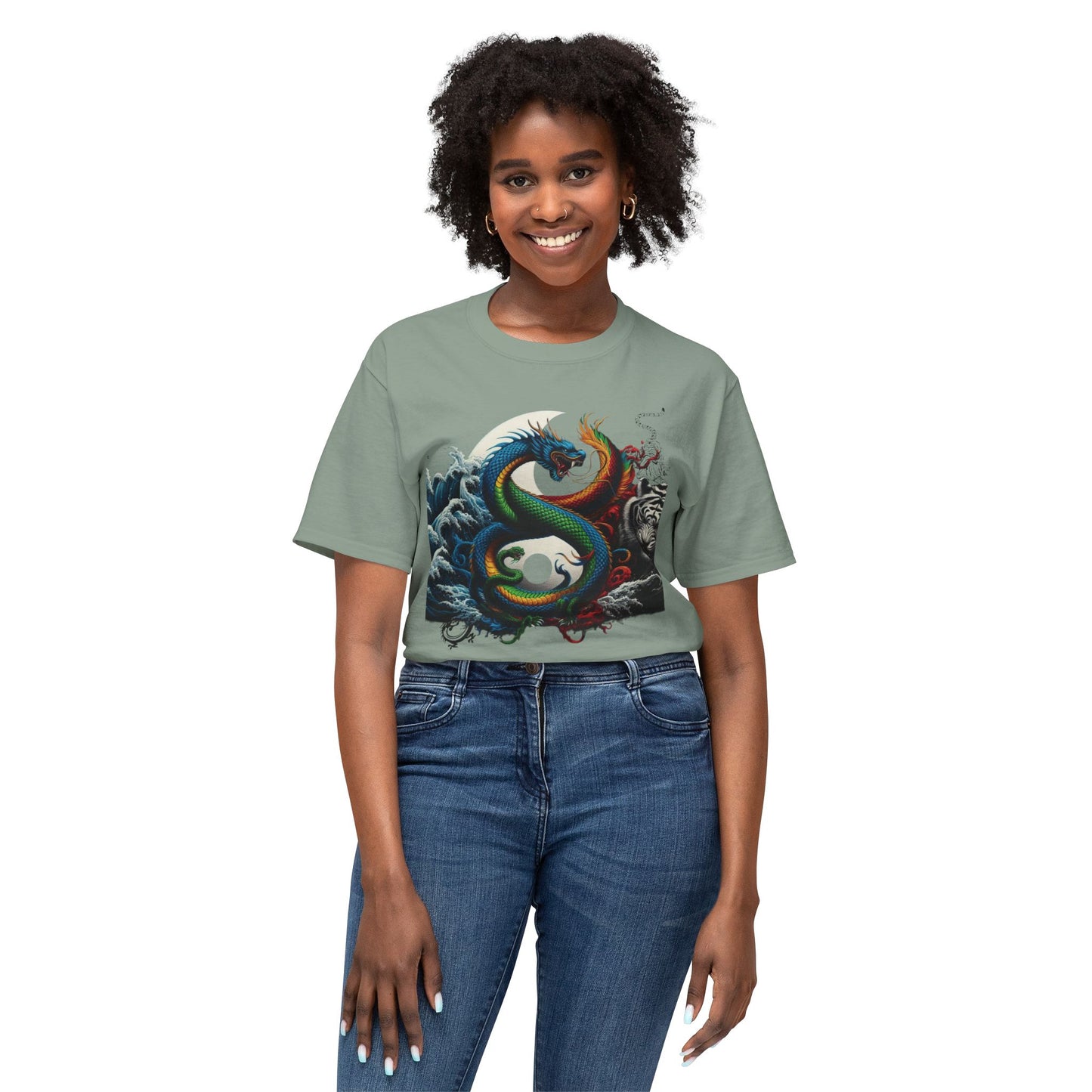 Unisex HD Cotton™ T-shirt Yin Yang Graphic Design