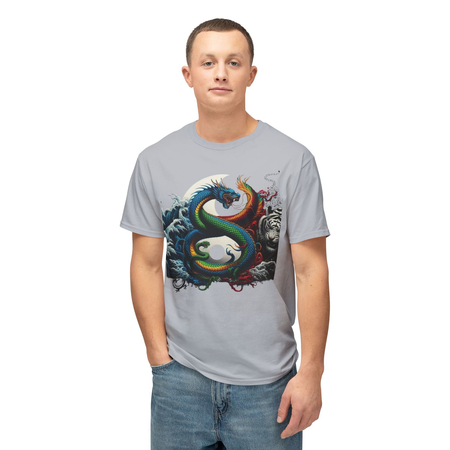 Unisex HD Cotton™ T-shirt Yin Yang Graphic Design