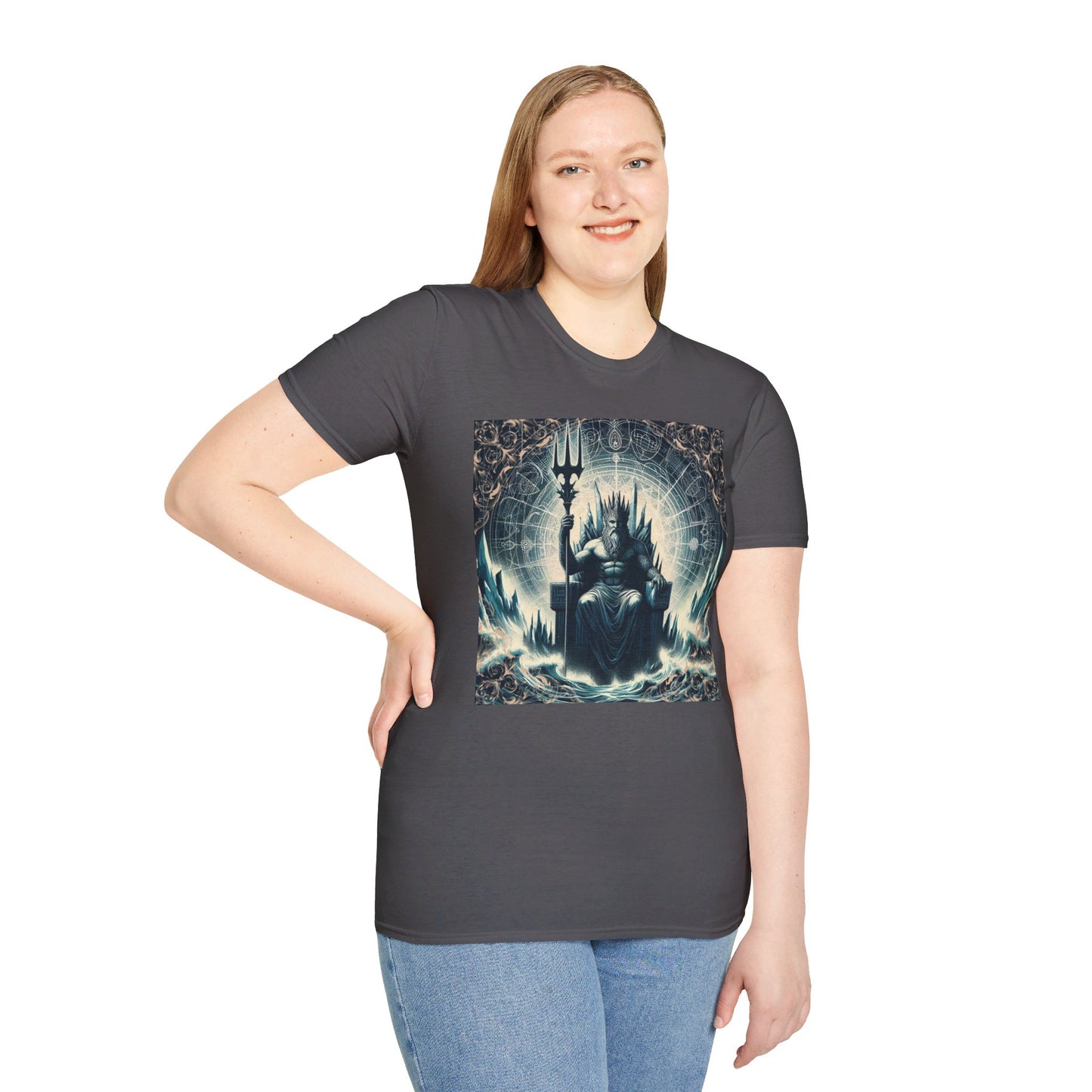 Unisex Softstyle Poseidon Graphic Design T-Shirt