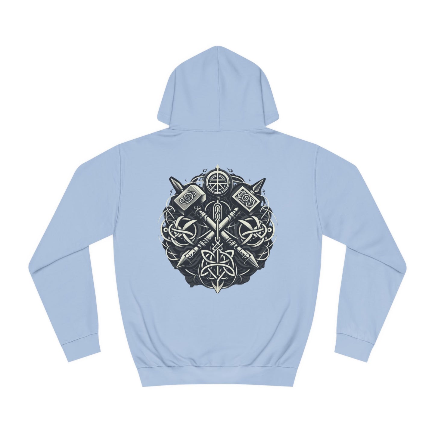 Unisex College Hoodie Customized Graphic Design Viking Sumbol Geometric