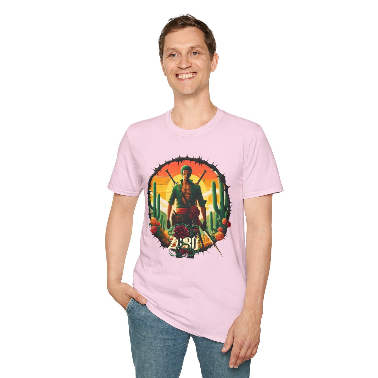 Unisex Softstyle T-Shirt Zoro Graphic Design