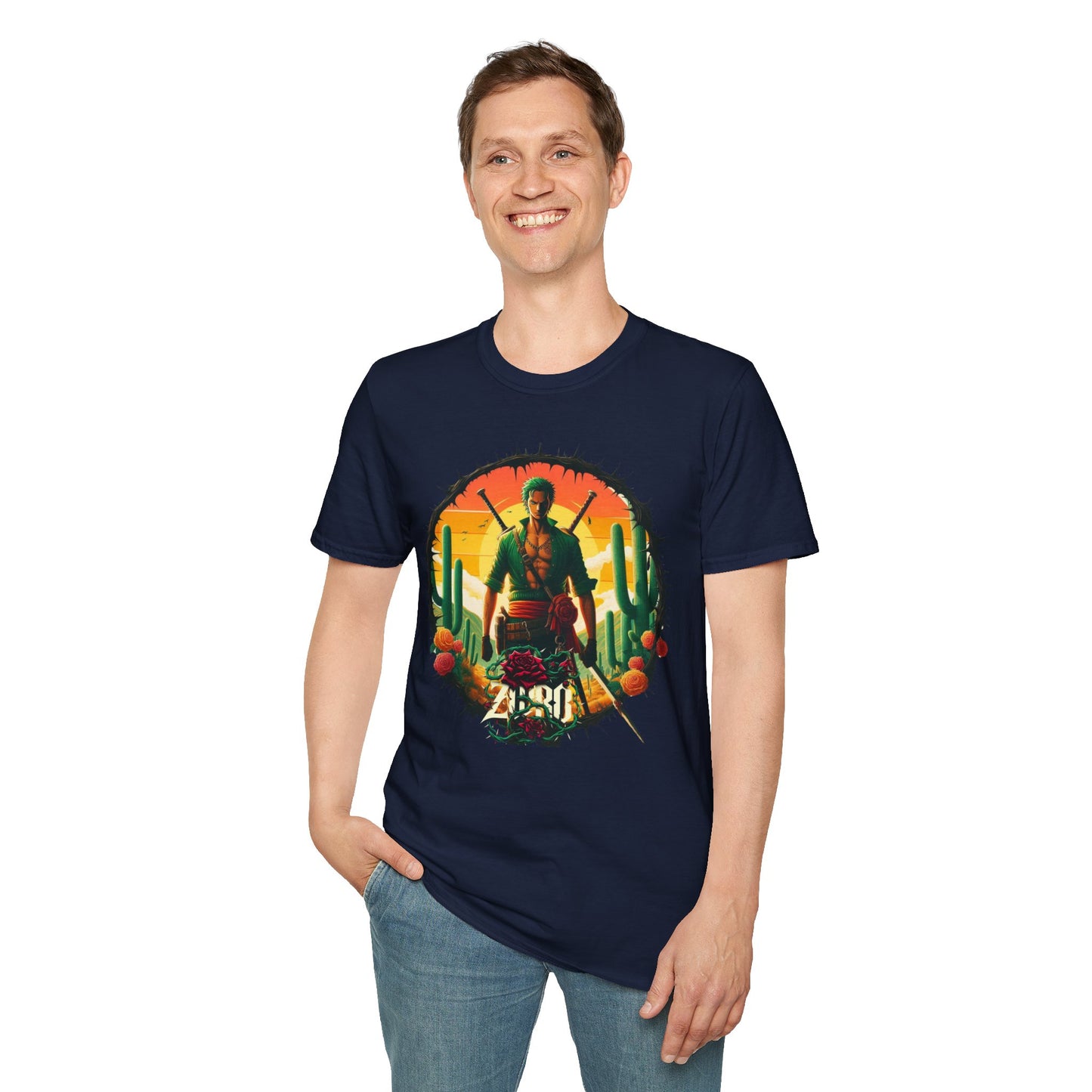 Unisex Softstyle T-Shirt Zoro Graphic Design