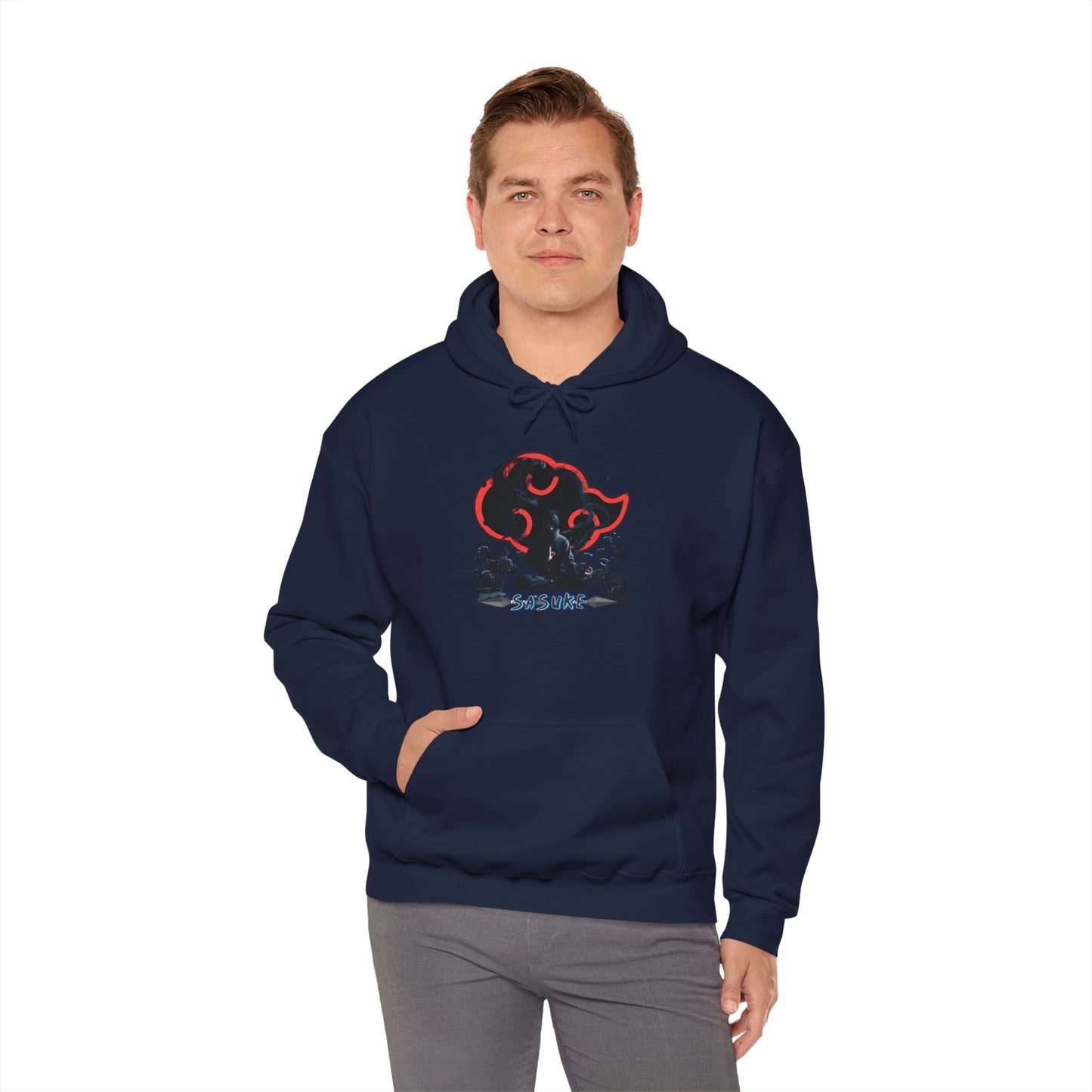 Unisex Heavy Blend™ Hooded Sweatshirt Sasuke Graphic Design