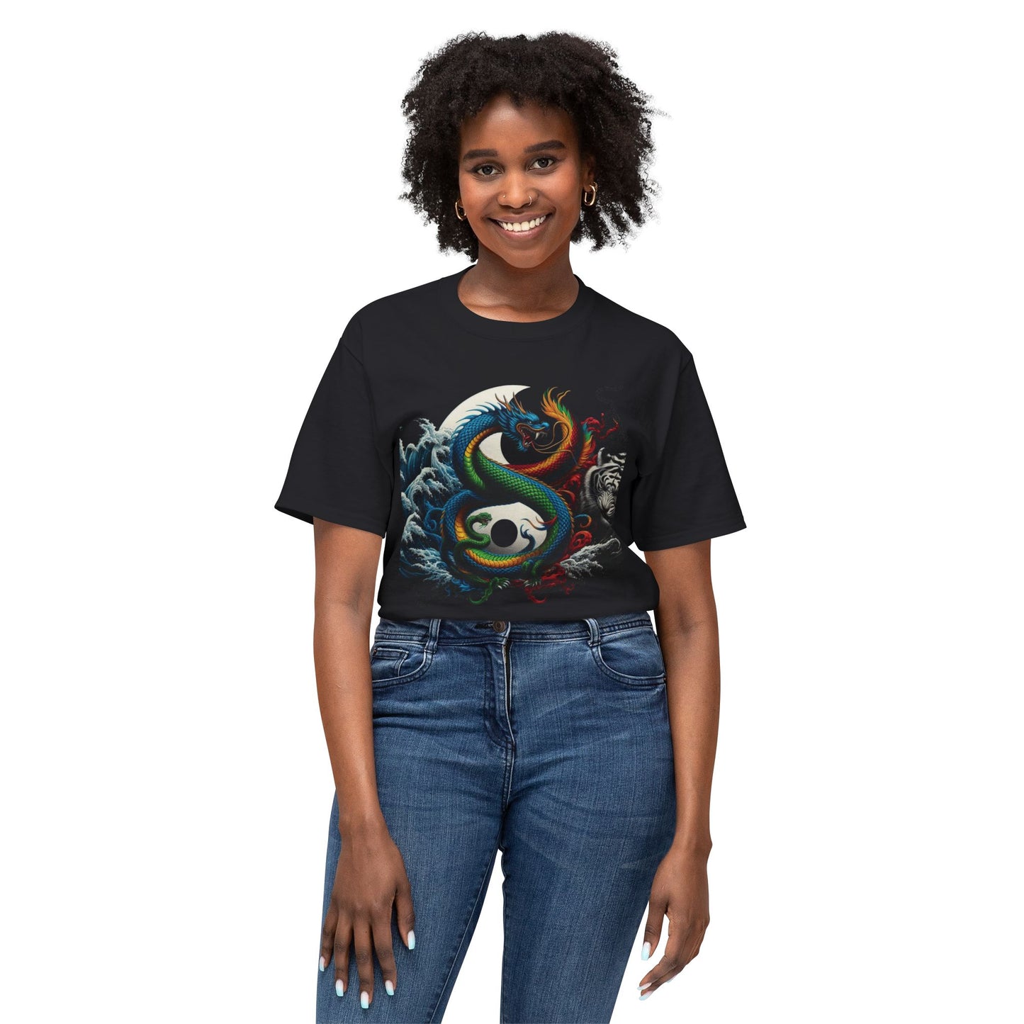 Unisex HD Cotton™ T-shirt Yin Yang Graphic Design