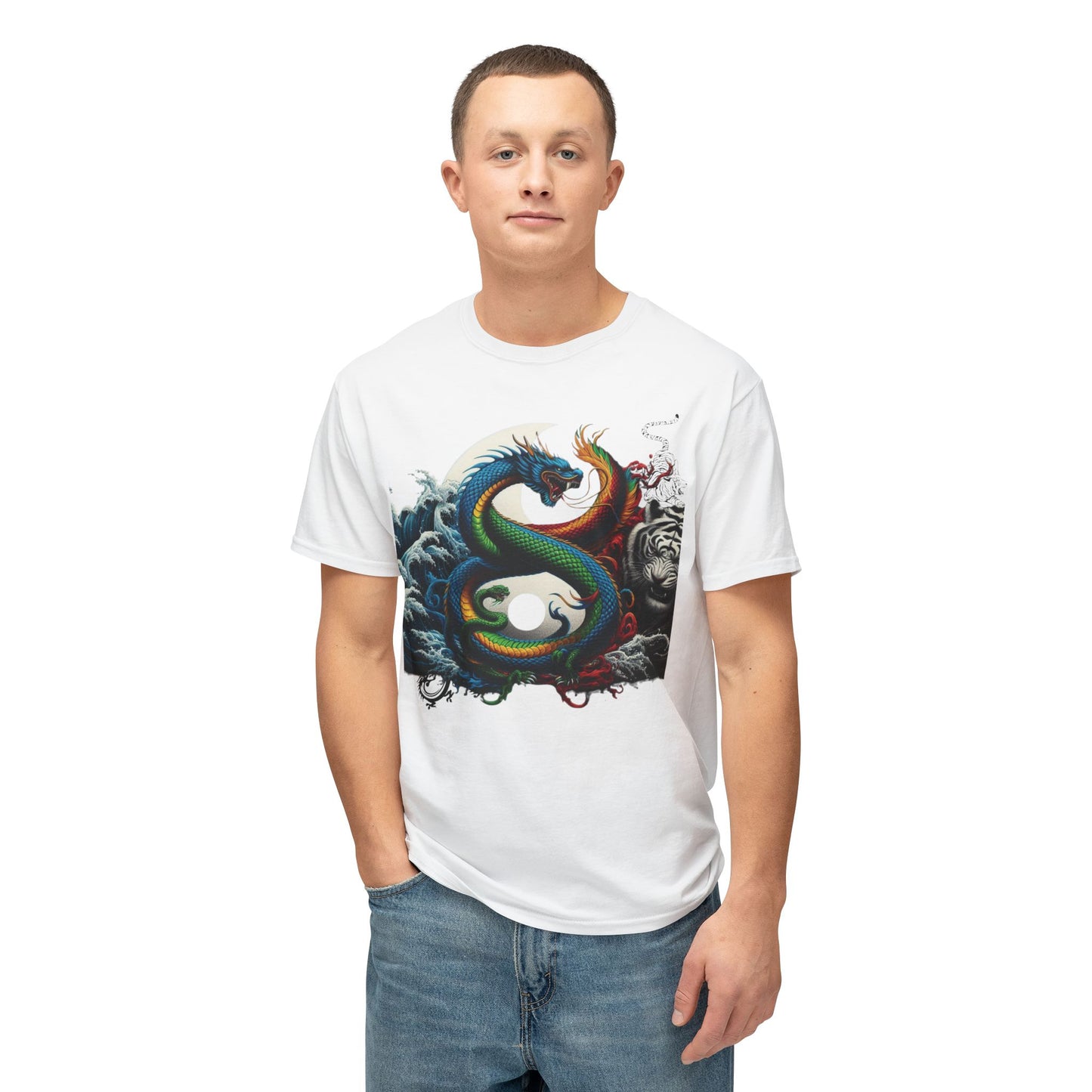 Unisex HD Cotton™ T-shirt Yin Yang Graphic Design