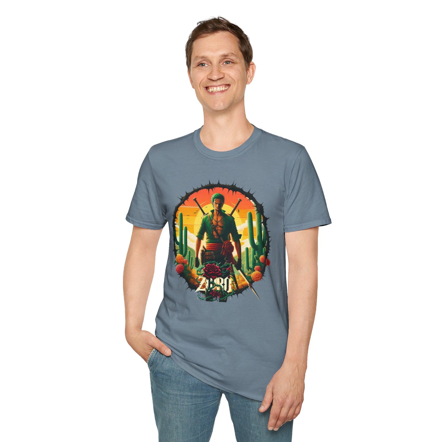 Unisex Softstyle T-Shirt Zoro Graphic Design