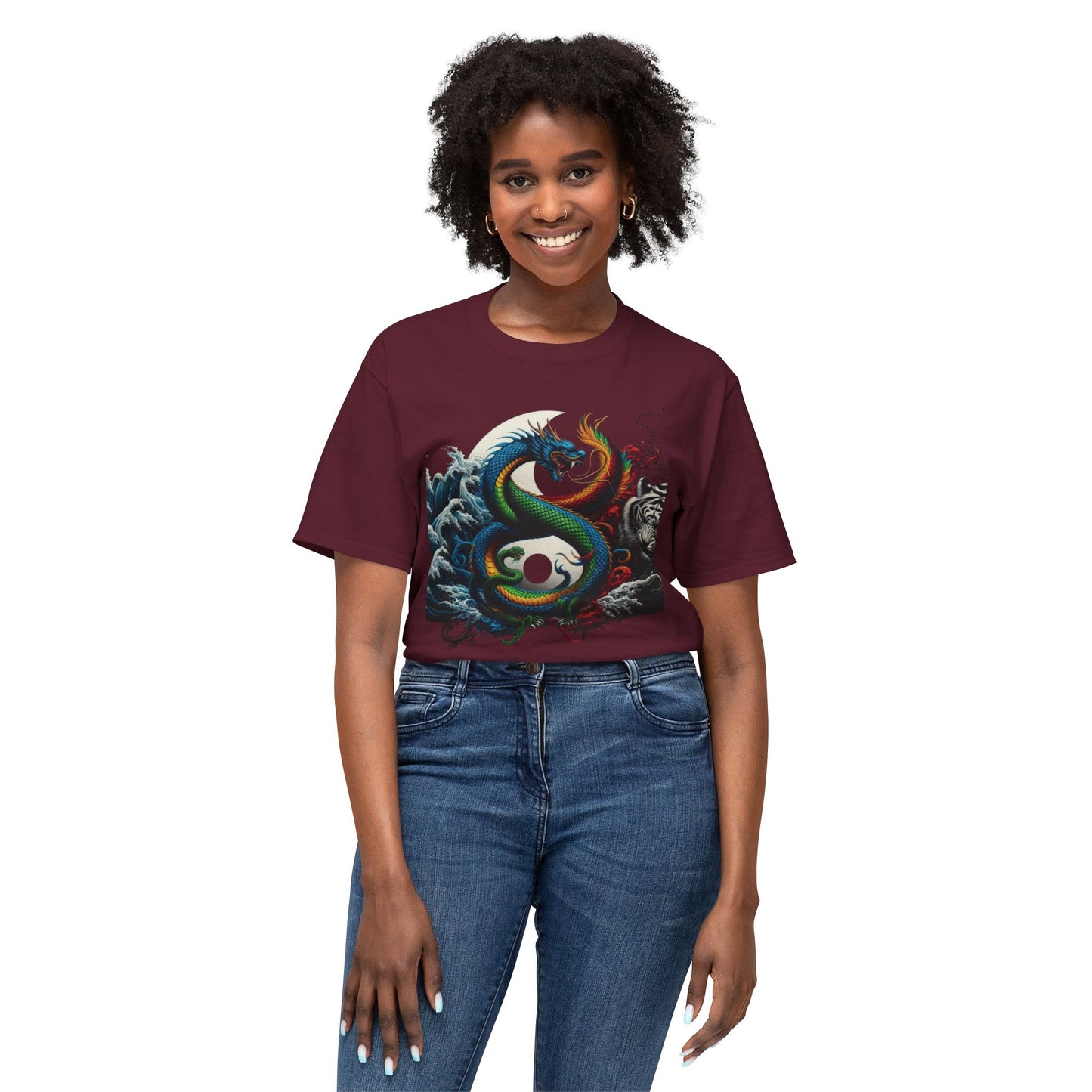 Unisex HD Cotton™ T-shirt Yin Yang Graphic Design