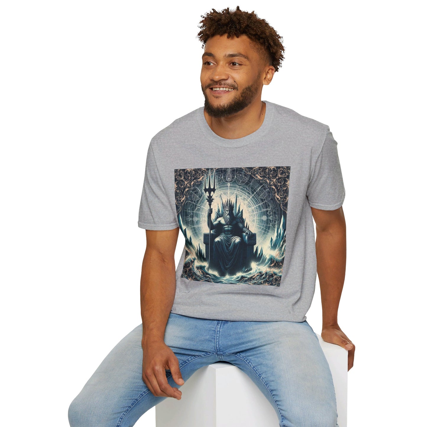 Unisex Softstyle Poseidon Graphic Design T-Shirt