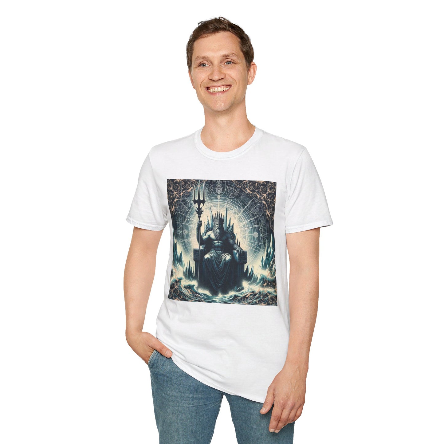 Unisex Softstyle Poseidon Graphic Design T-Shirt