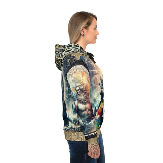 Unisex Athletic Hoodie Poseidon GRaphic Design All Over Print(AOP)