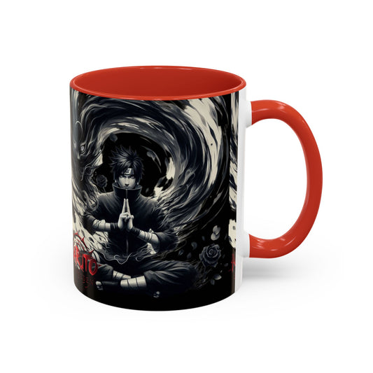 Black Anime Ninja Mug – Cool Coffee Cup for Manga Fans (11, 15oz)