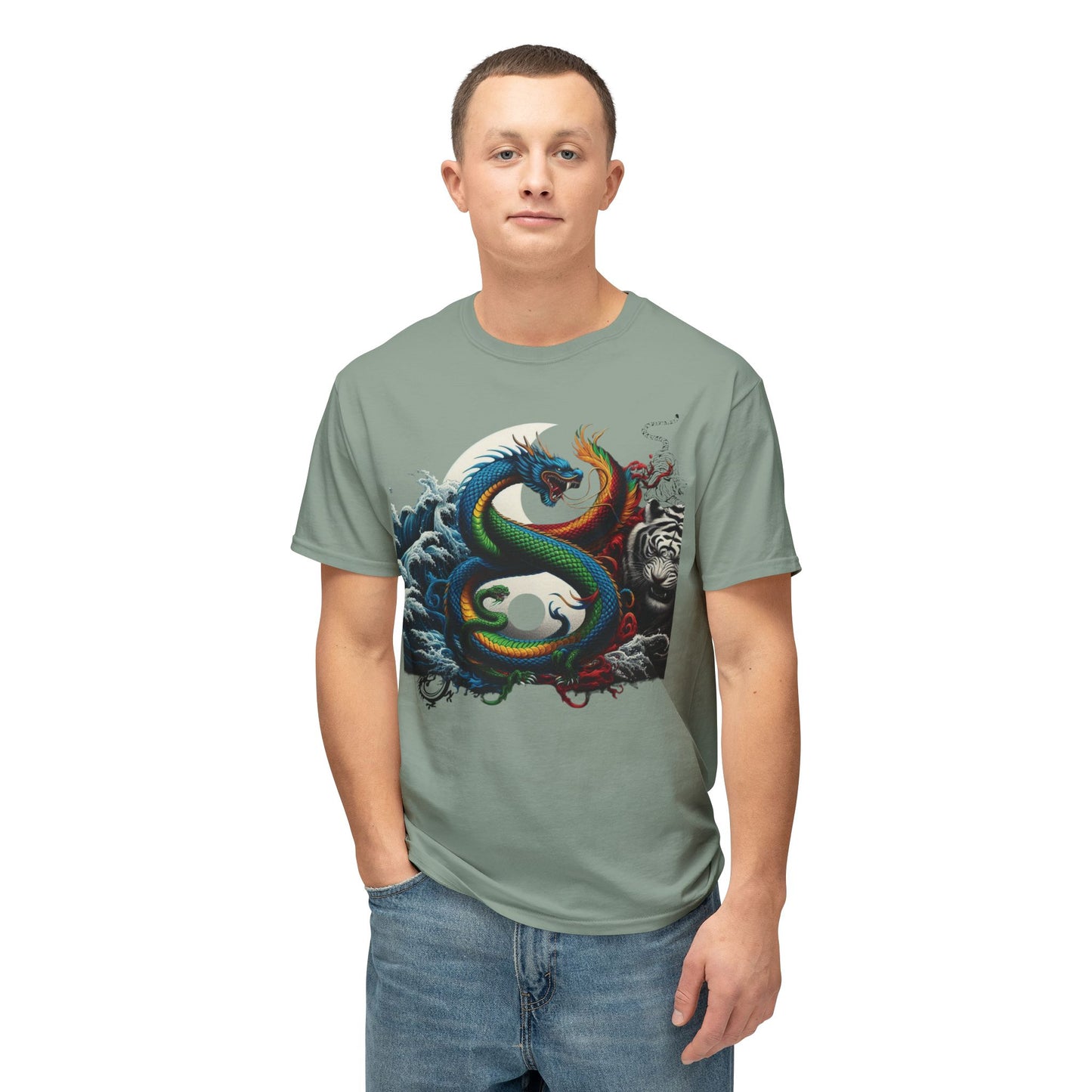 Unisex HD Cotton™ T-shirt Yin Yang Graphic Design