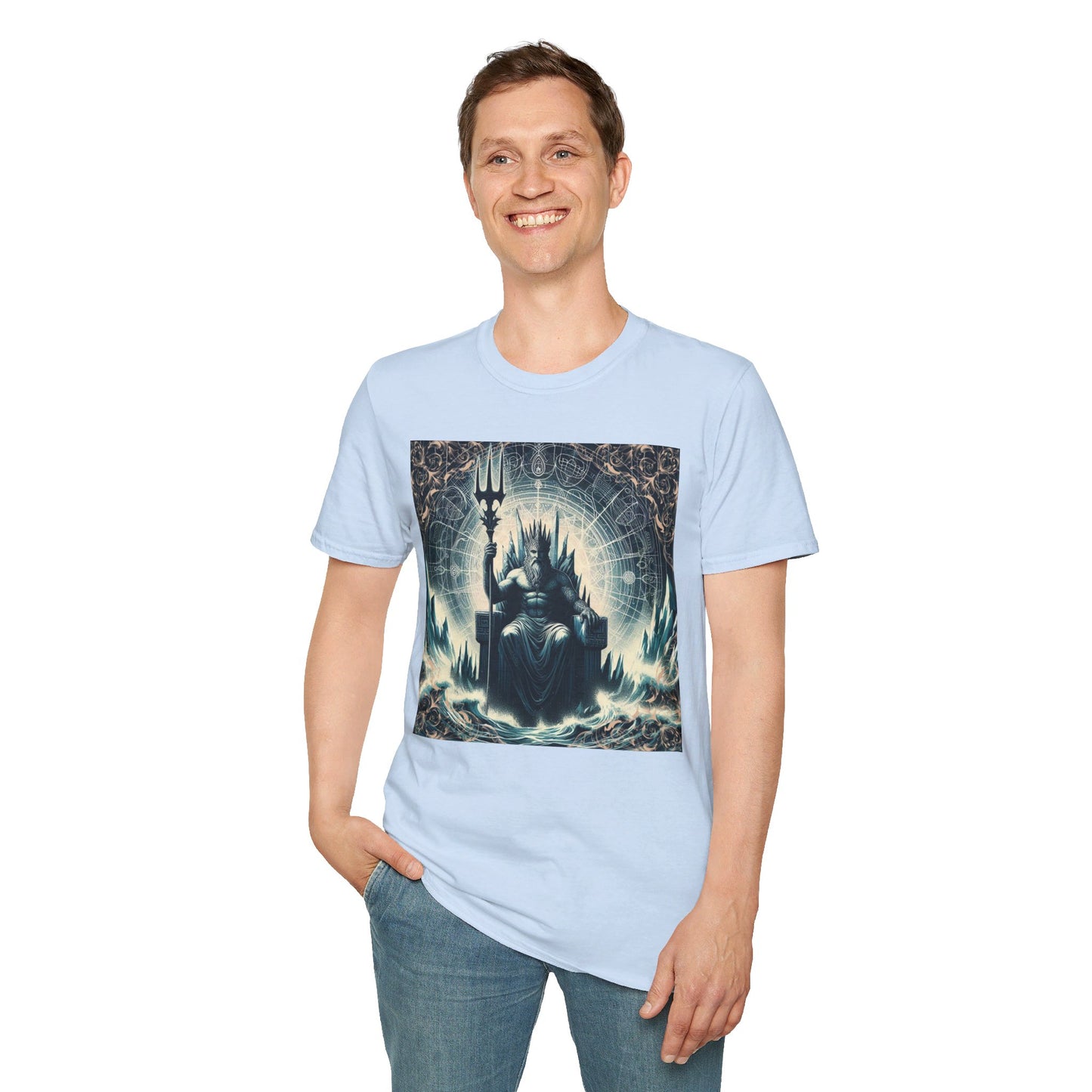 Unisex Softstyle Poseidon Graphic Design T-Shirt