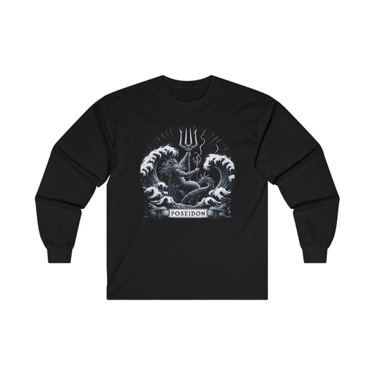 Unisex Ultra Cotton Long Sleeve Tee  Poseidon Graphic Design