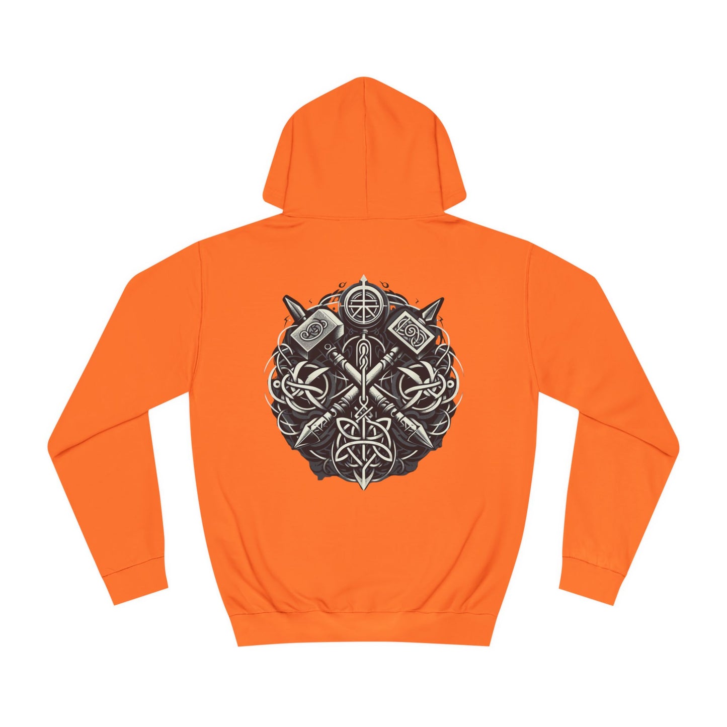 Unisex College Hoodie Customized Graphic Design Viking Sumbol Geometric