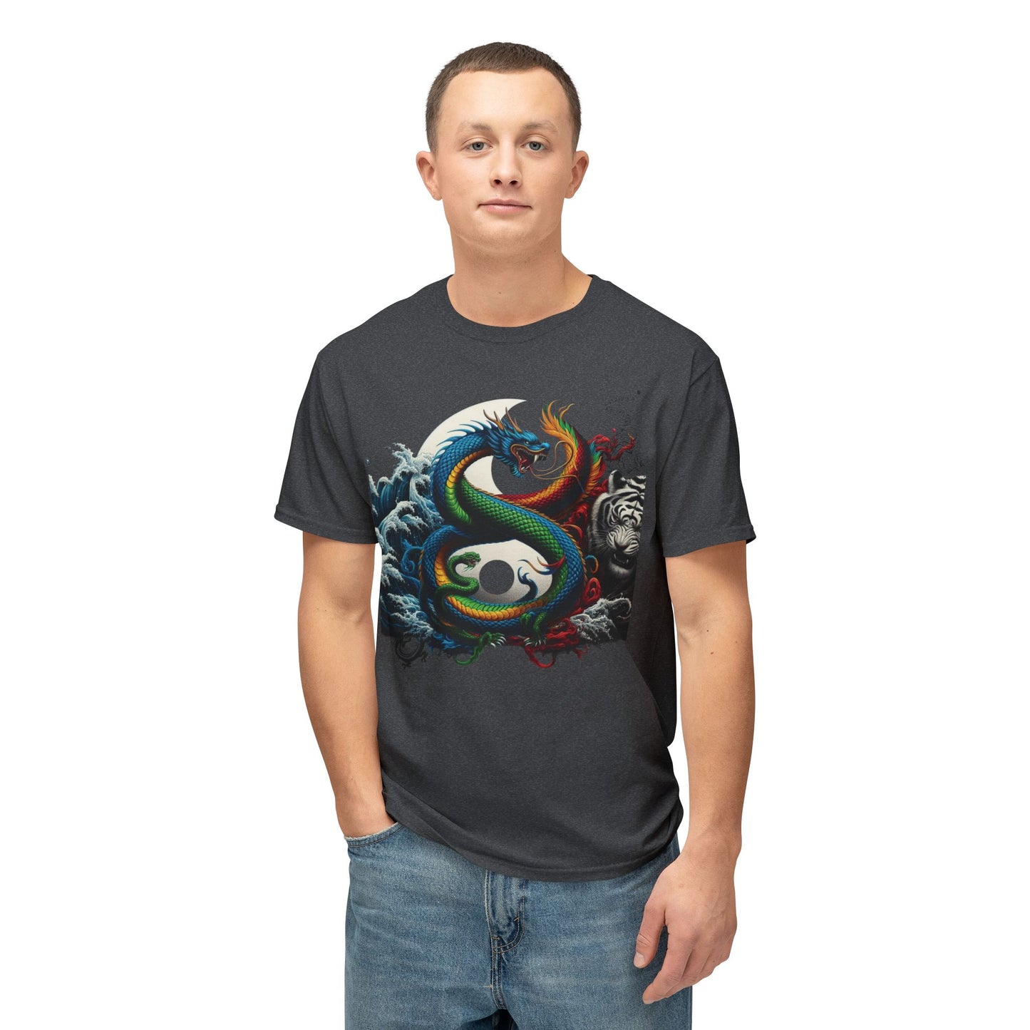 Unisex HD Cotton™ T-shirt Yin Yang Graphic Design