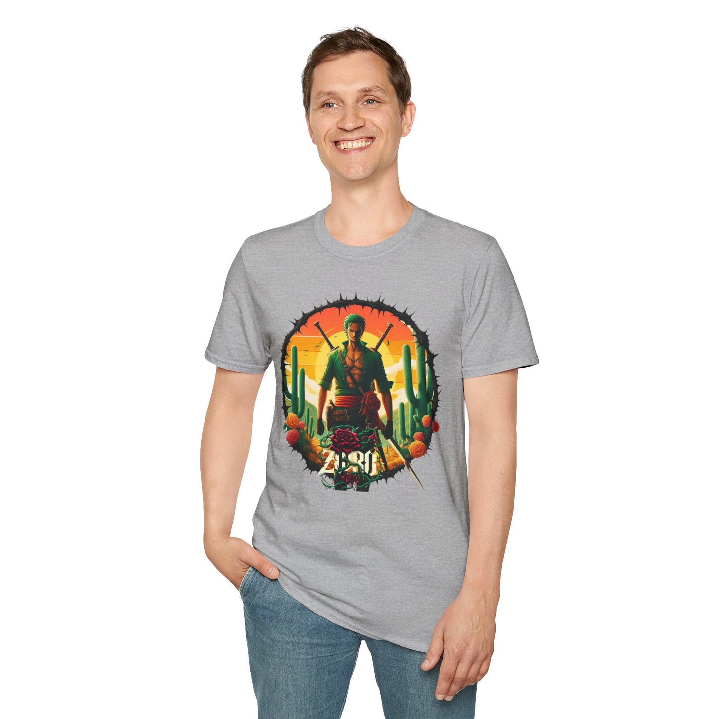 Unisex Softstyle T-Shirt Zoro Graphic Design