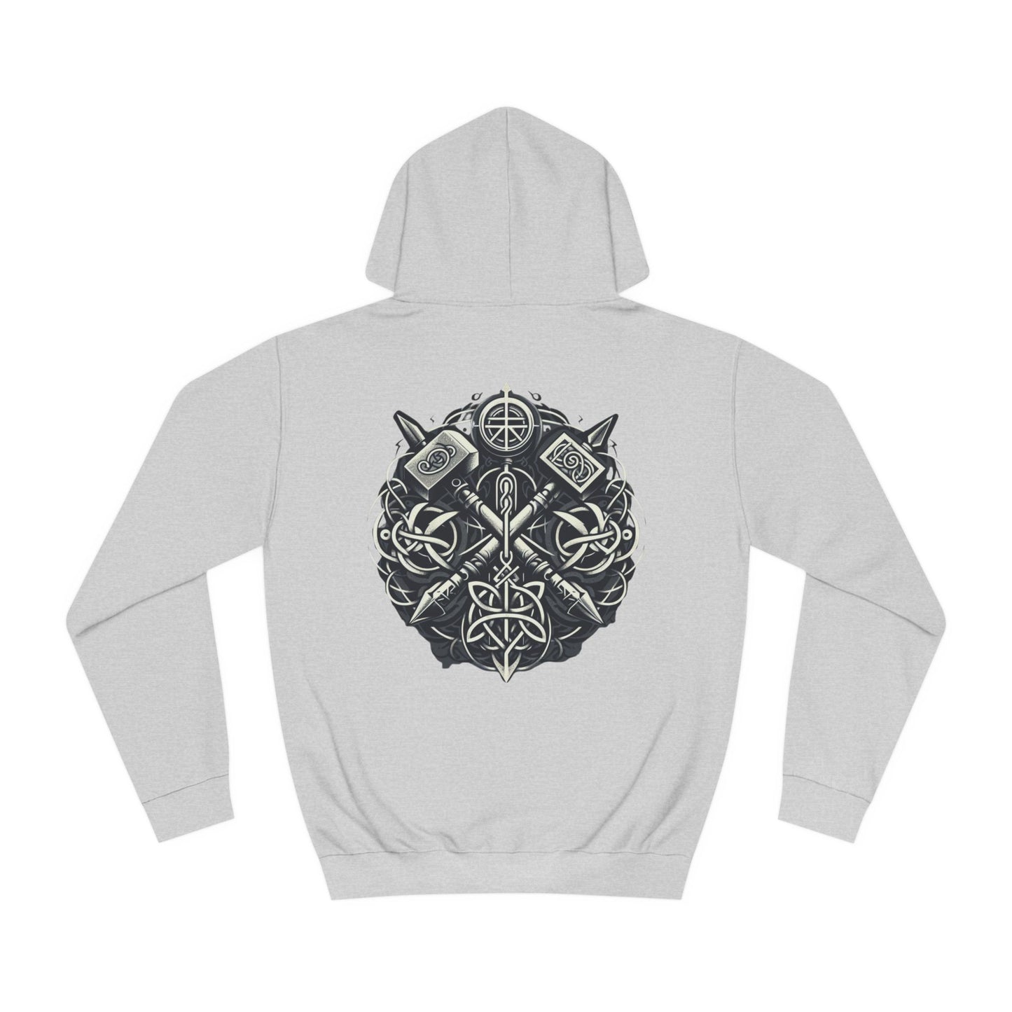 Unisex College Hoodie Customized Graphic Design Viking Sumbol Geometric