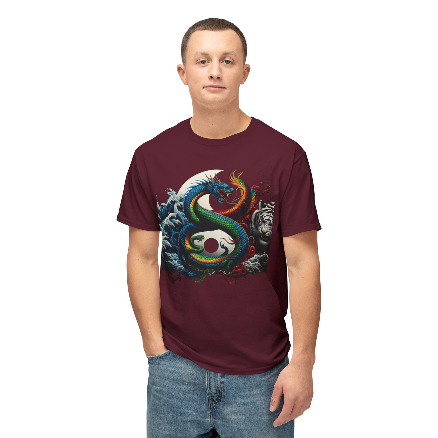 Unisex HD Cotton™ T-shirt Yin Yang Graphic Design