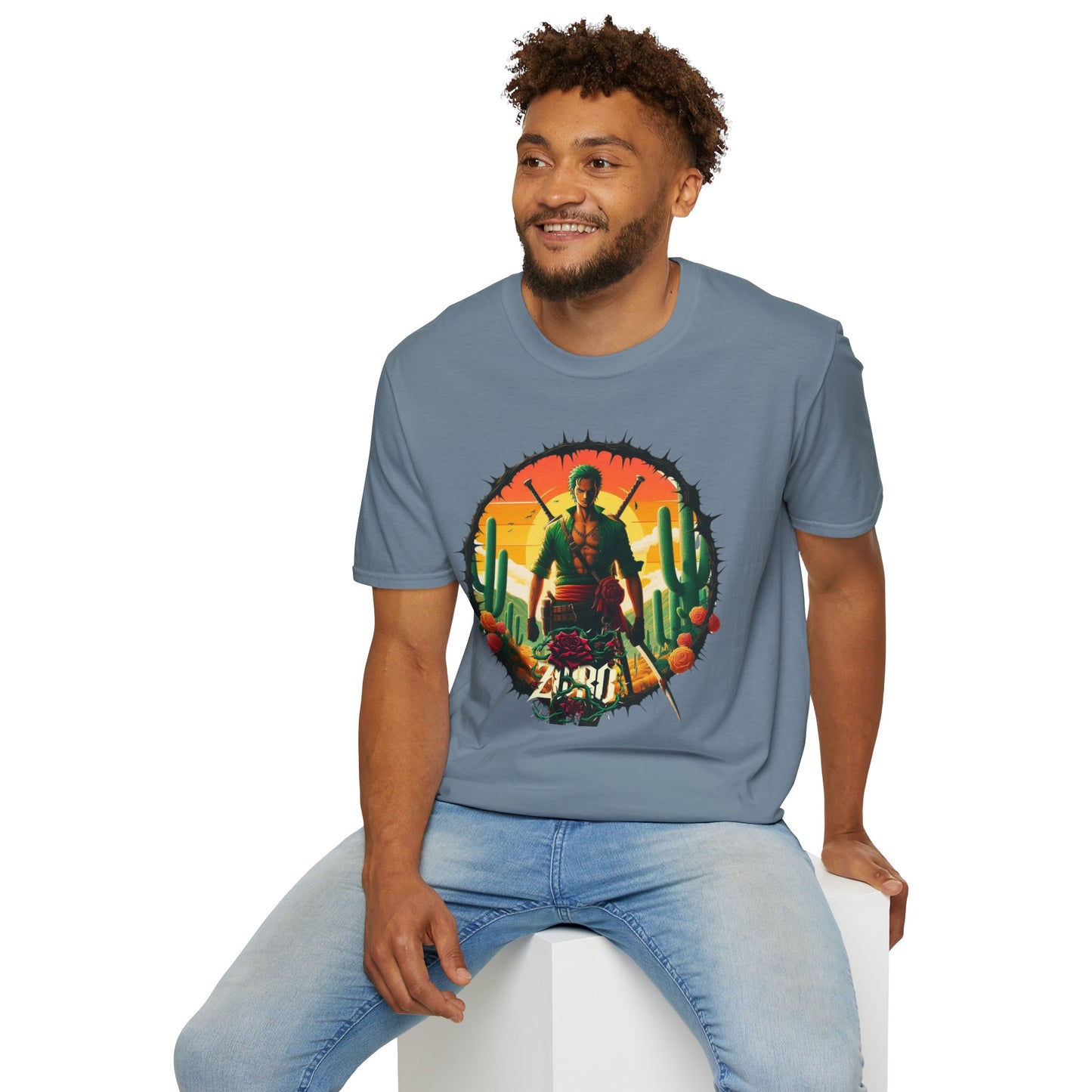 Unisex Softstyle T-Shirt Zoro Graphic Design