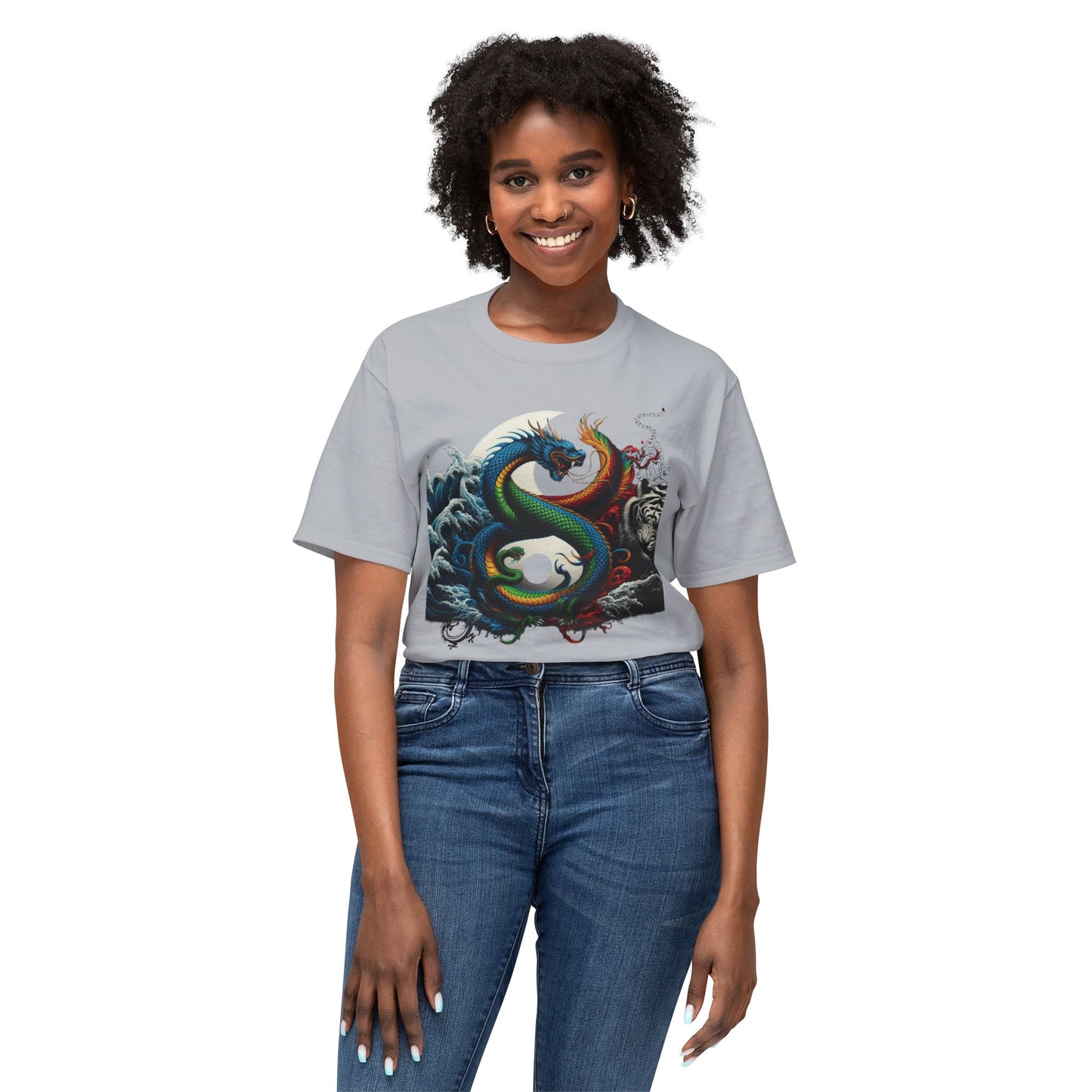 Unisex HD Cotton™ T-shirt Yin Yang Graphic Design