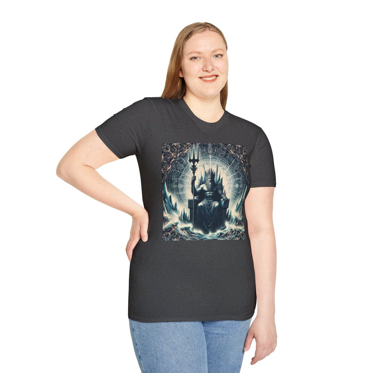 Unisex Softstyle Poseidon Graphic Design T-Shirt