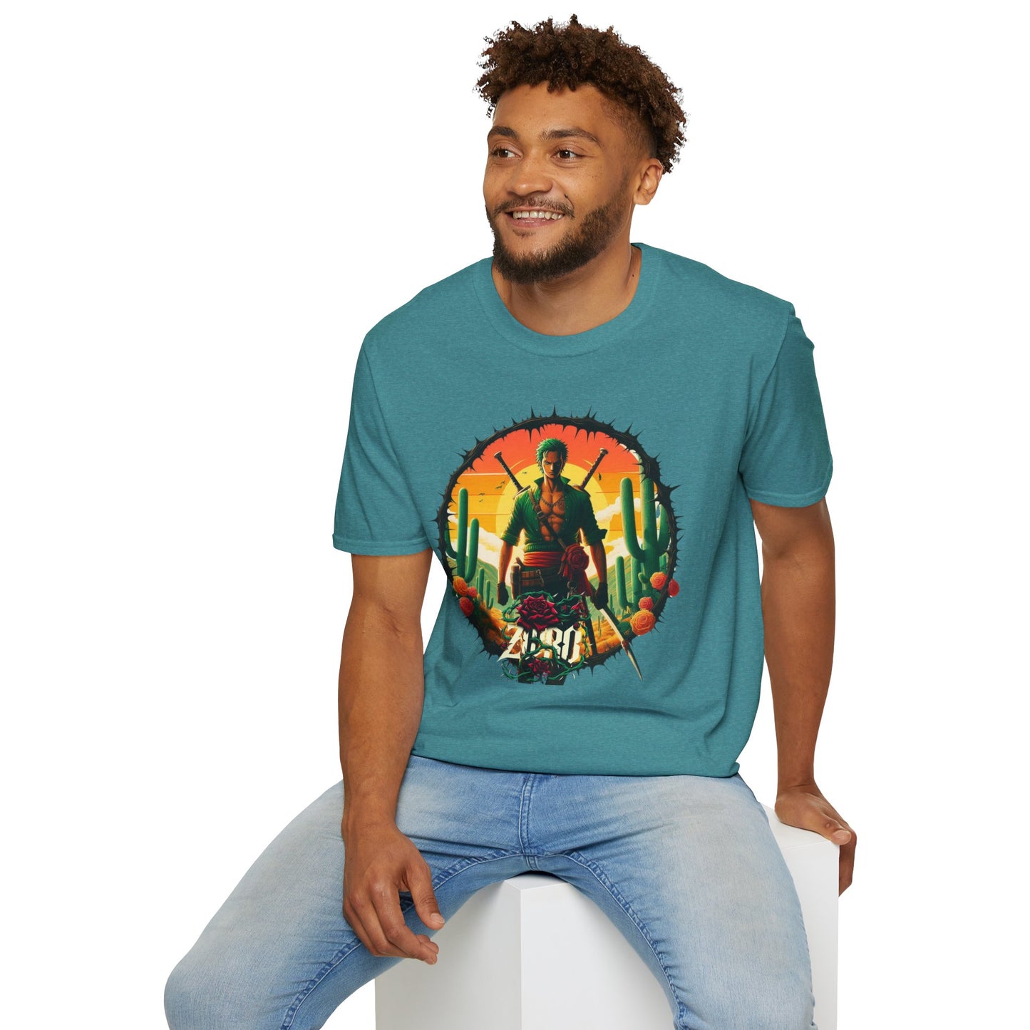 Unisex Softstyle T-Shirt Zoro Graphic Design