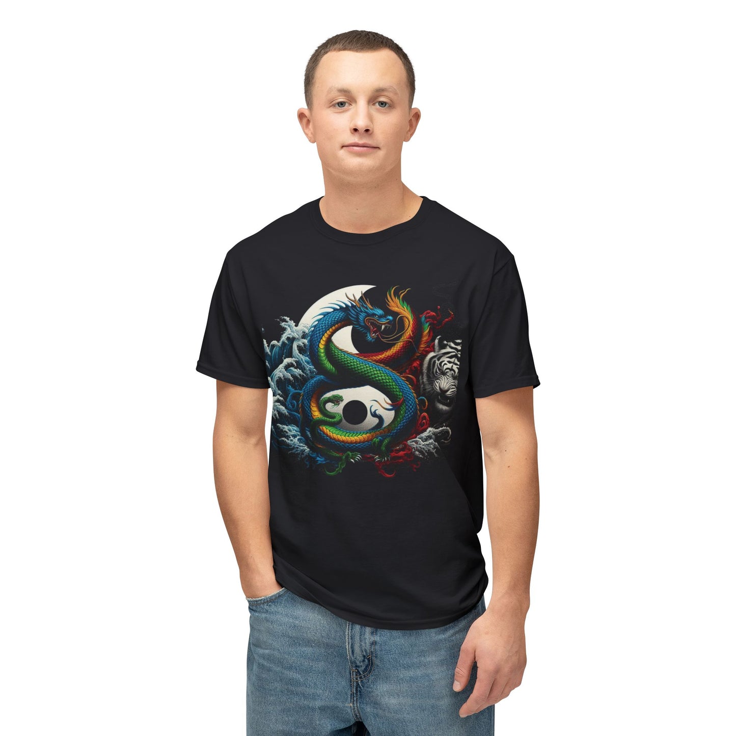 Unisex HD Cotton™ T-shirt Yin Yang Graphic Design