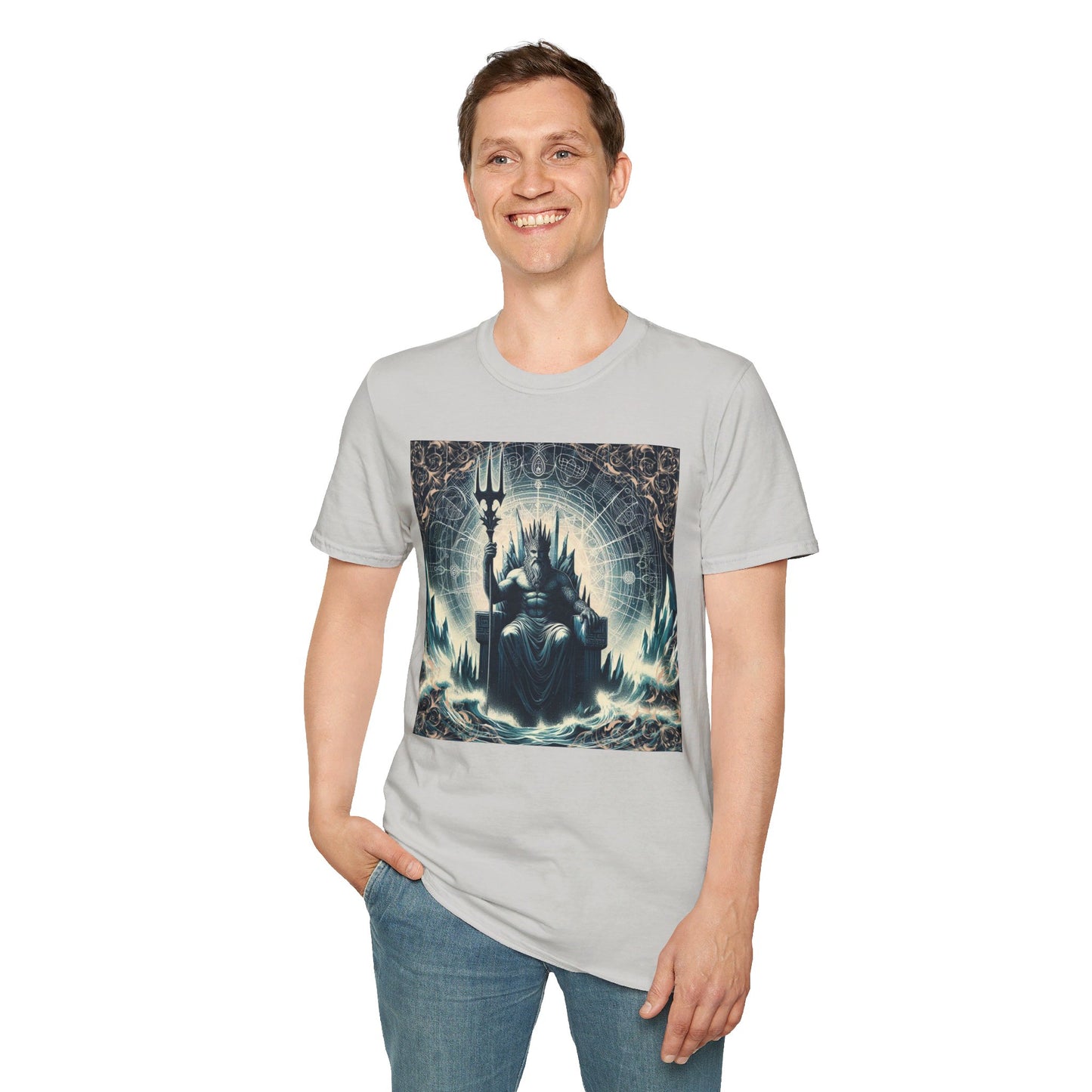 Unisex Softstyle Poseidon Graphic Design T-Shirt