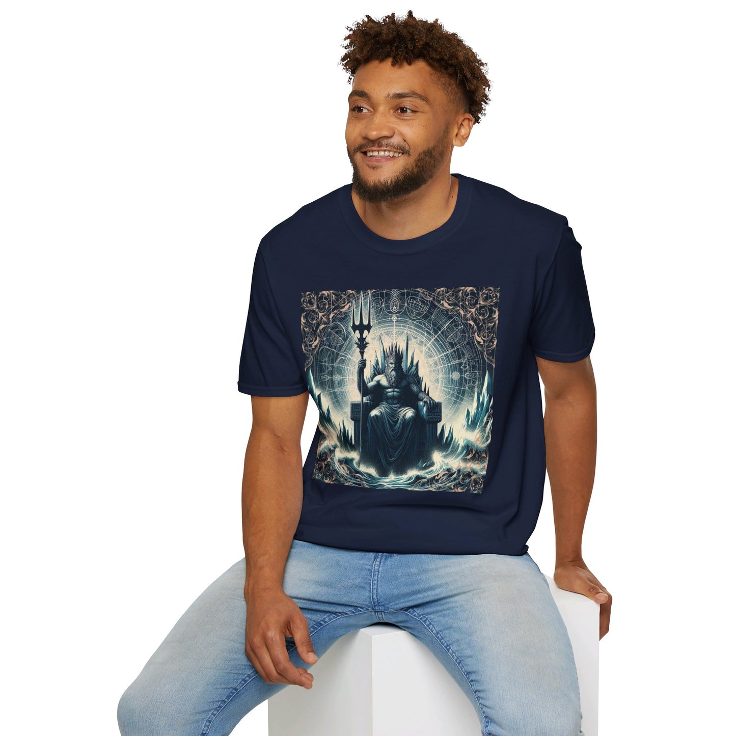 Unisex Softstyle Poseidon Graphic Design T-Shirt