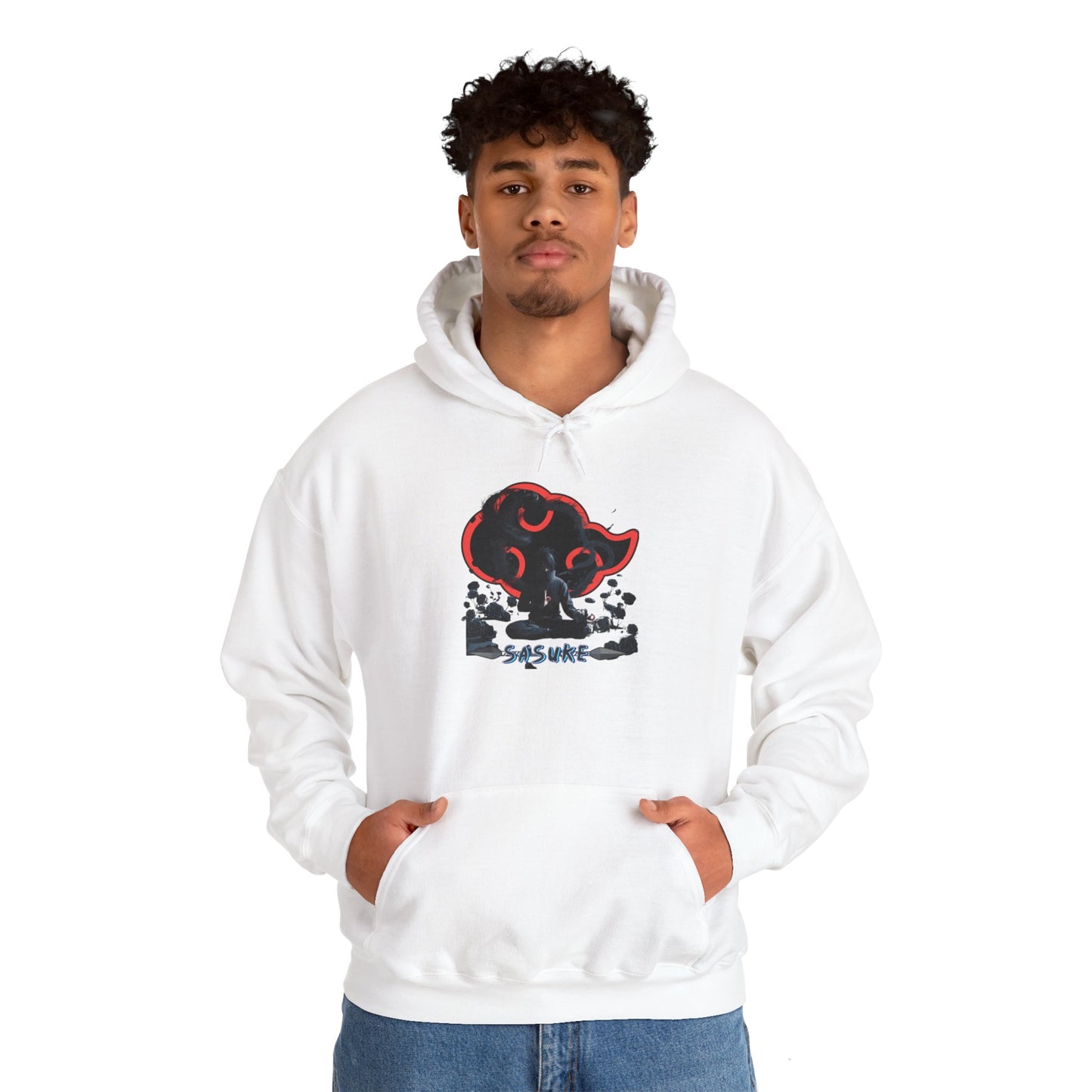 Unisex Heavy Blend™ Hooded Sweatshirt Sasuke Graphic Design