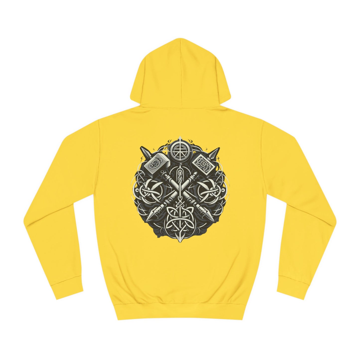 Unisex College Hoodie Customized Graphic Design Viking Sumbol Geometric