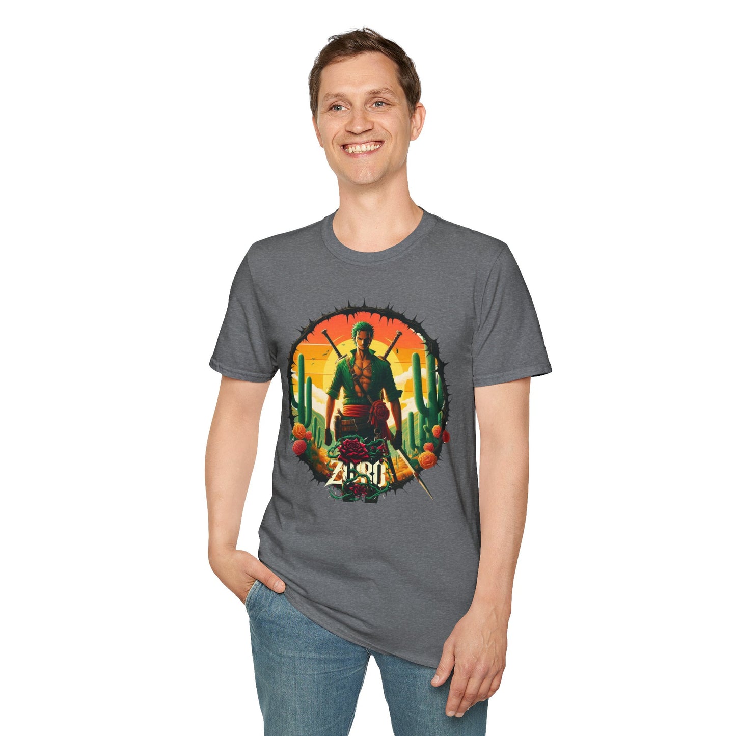 Unisex Softstyle T-Shirt Zoro Graphic Design