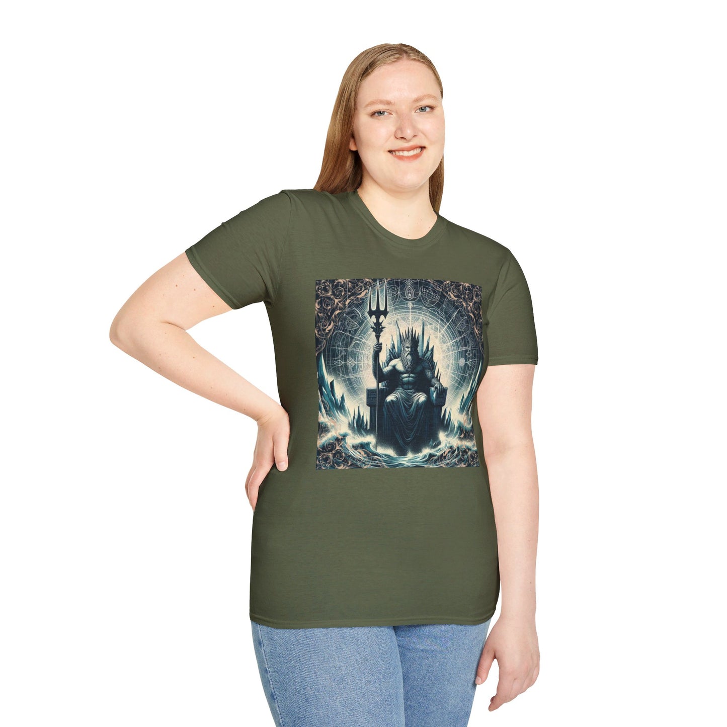 Unisex Softstyle Poseidon Graphic Design T-Shirt