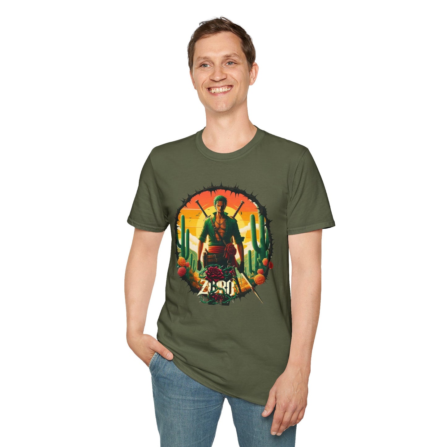 Unisex Softstyle T-Shirt Zoro Graphic Design