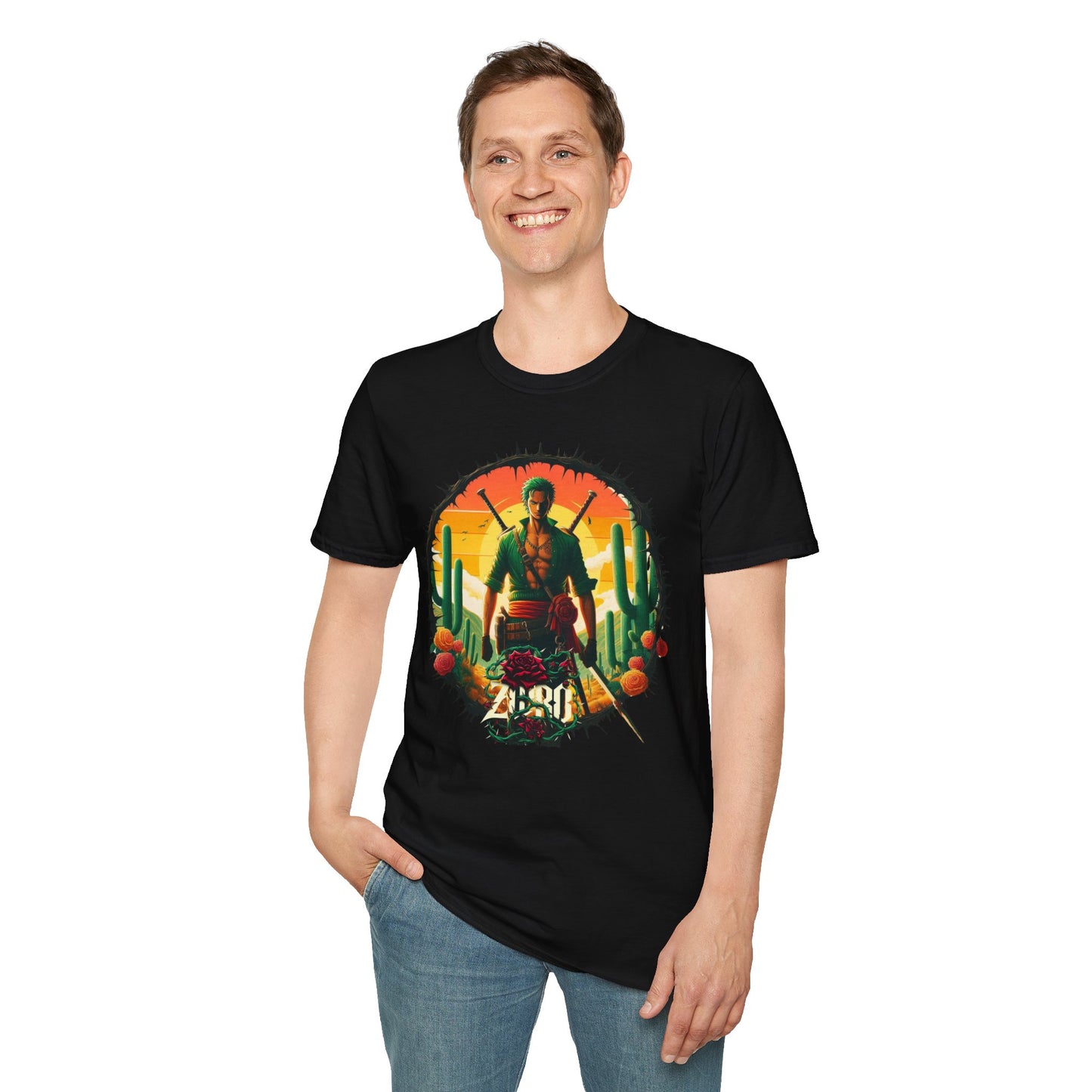 Unisex Softstyle T-Shirt Zoro Graphic Design