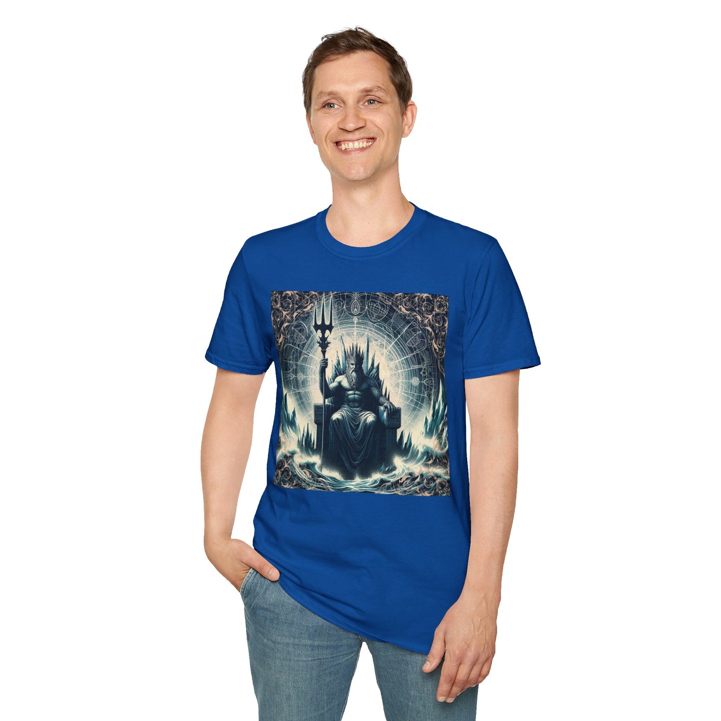 Unisex Softstyle Poseidon Graphic Design T-Shirt