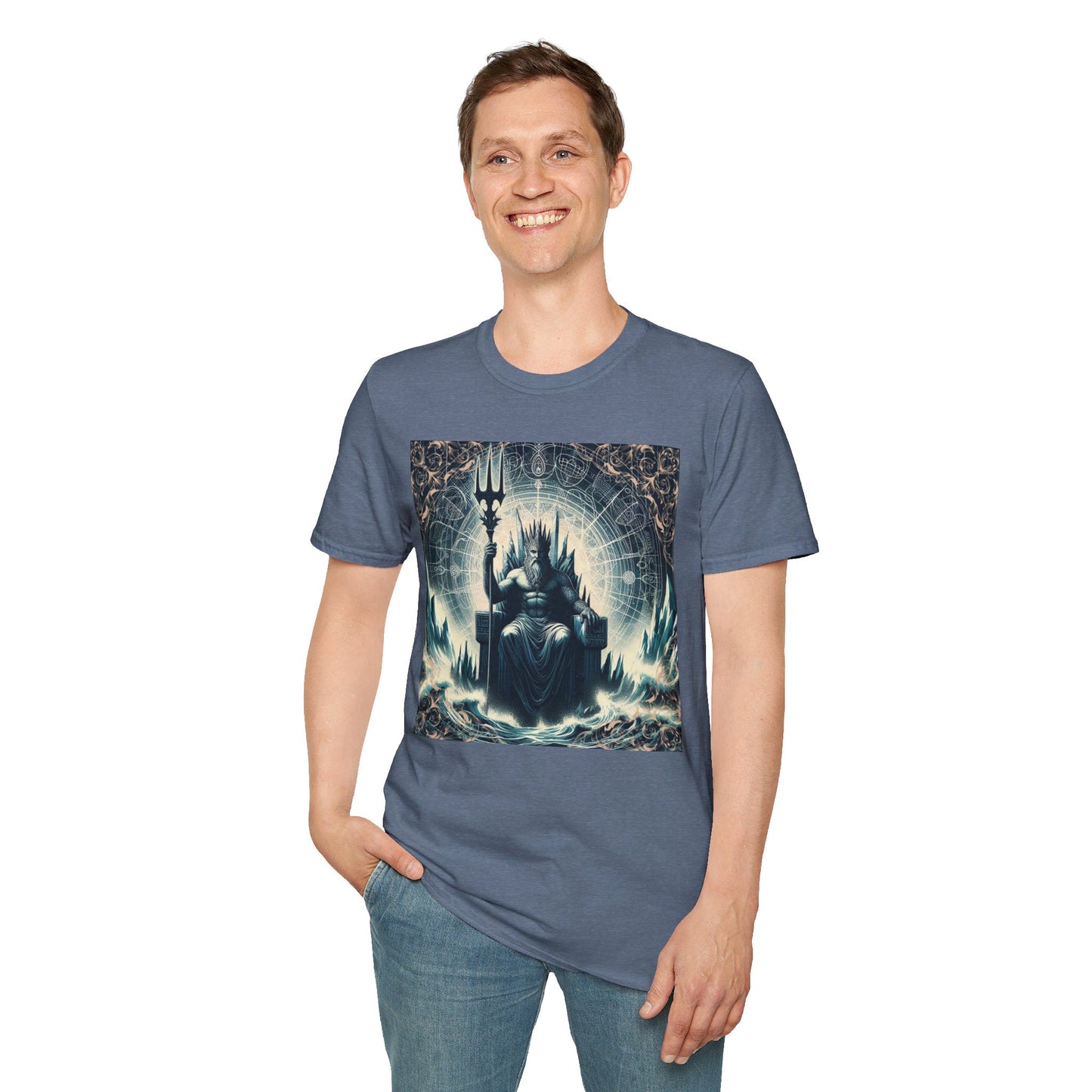 Unisex Softstyle Poseidon Graphic Design T-Shirt