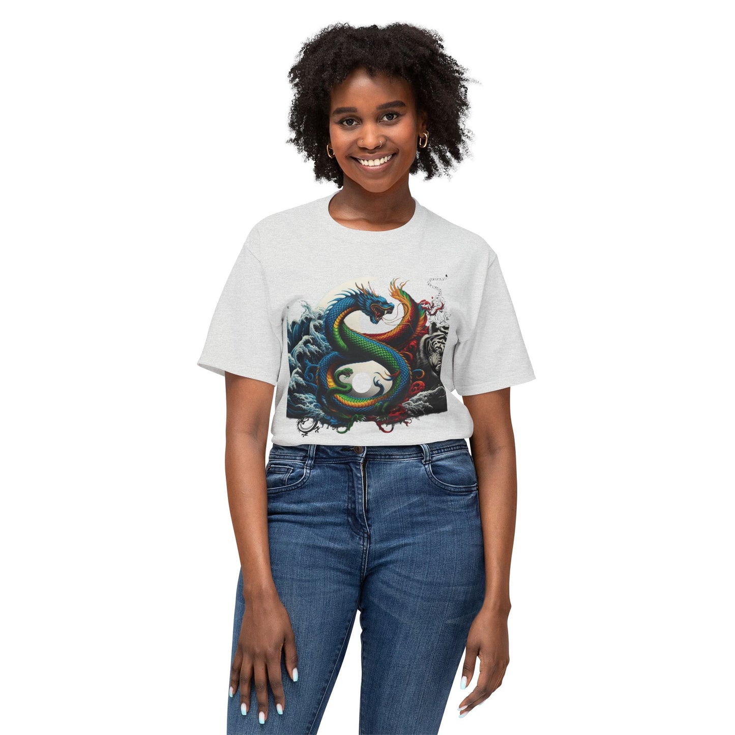 Unisex HD Cotton™ T-shirt Yin Yang Graphic Design