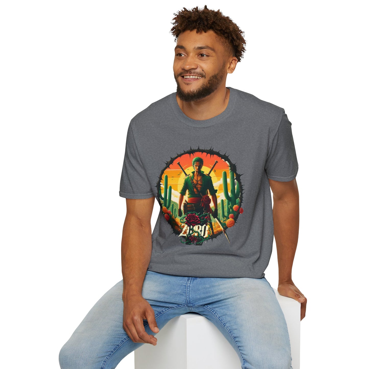 Unisex Softstyle T-Shirt Zoro Graphic Design