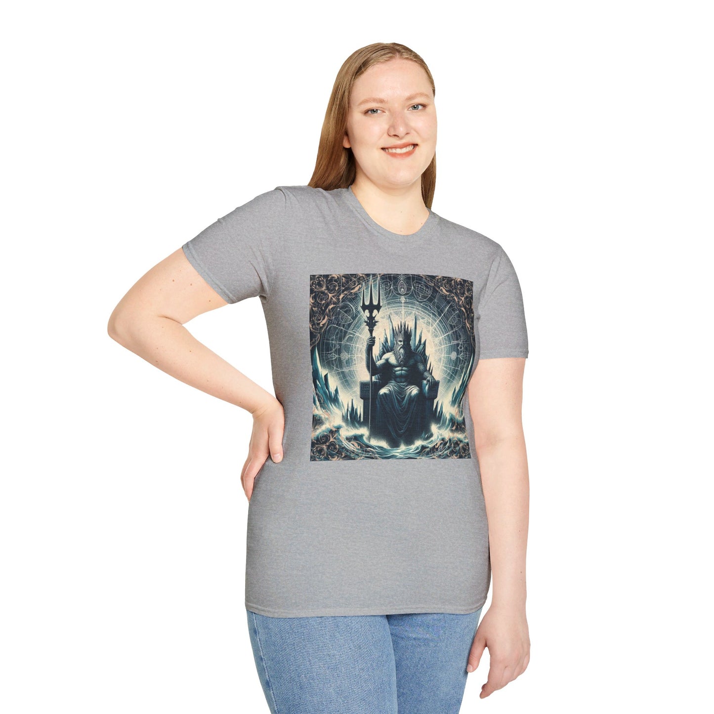 Unisex Softstyle Poseidon Graphic Design T-Shirt