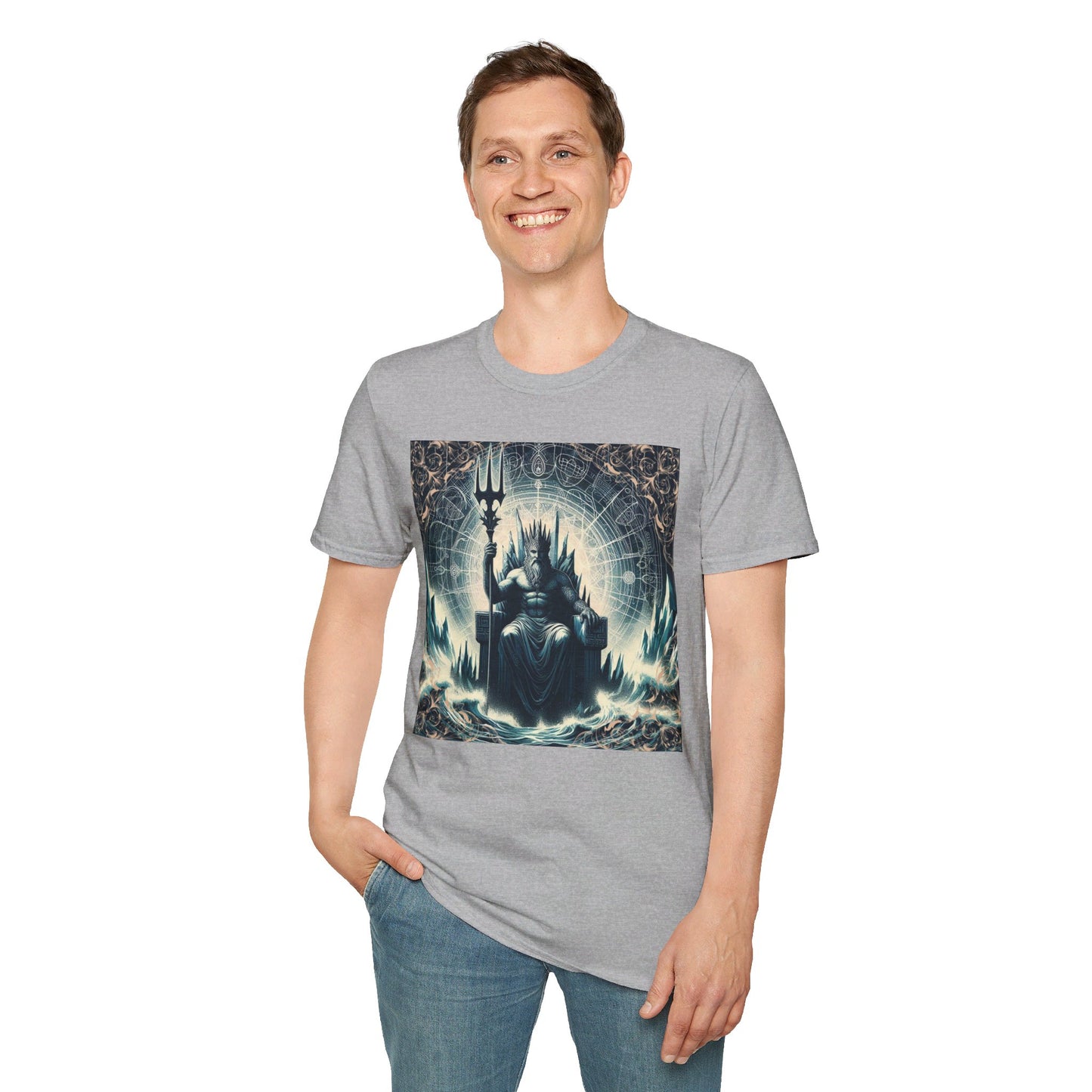 Unisex Softstyle Poseidon Graphic Design T-Shirt