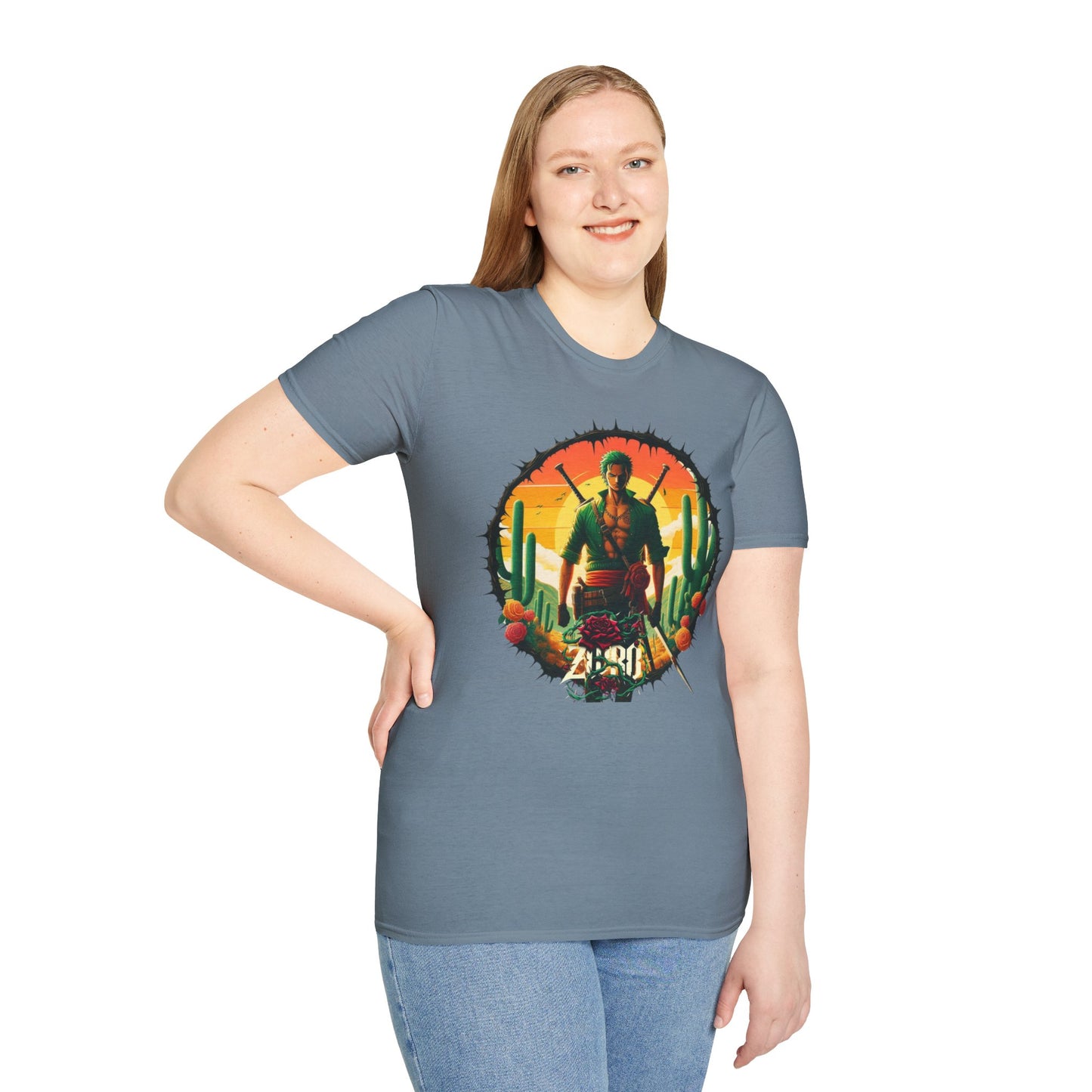 Unisex Softstyle T-Shirt Zoro Graphic Design