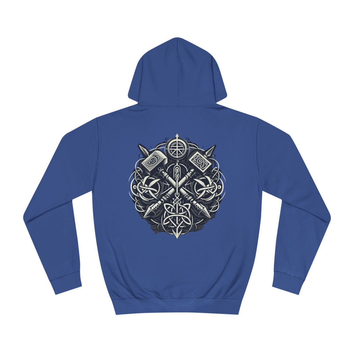 Unisex College Hoodie Customized Graphic Design Viking Sumbol Geometric