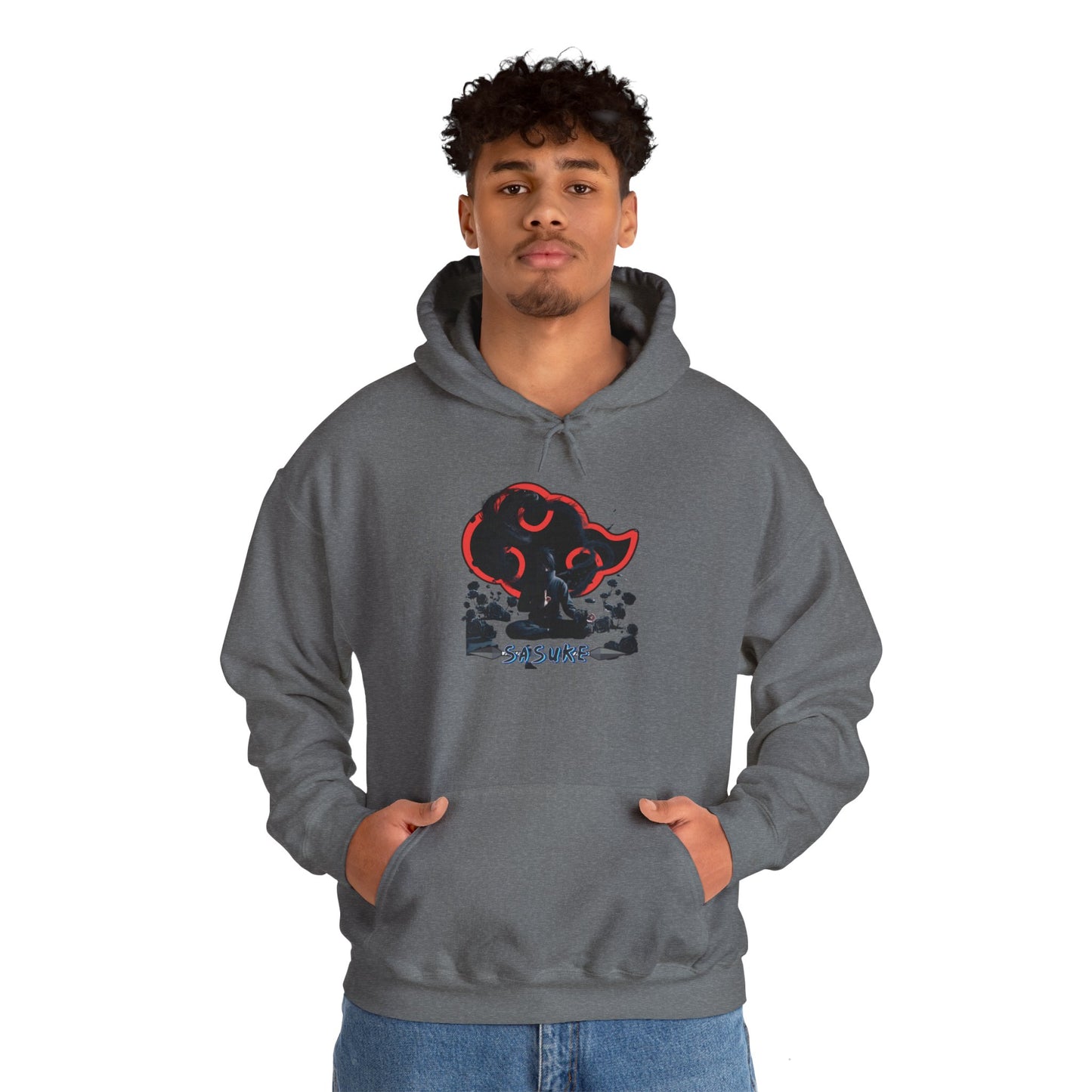 Unisex Heavy Blend™ Hooded Sweatshirt Sasuke Graphic Design