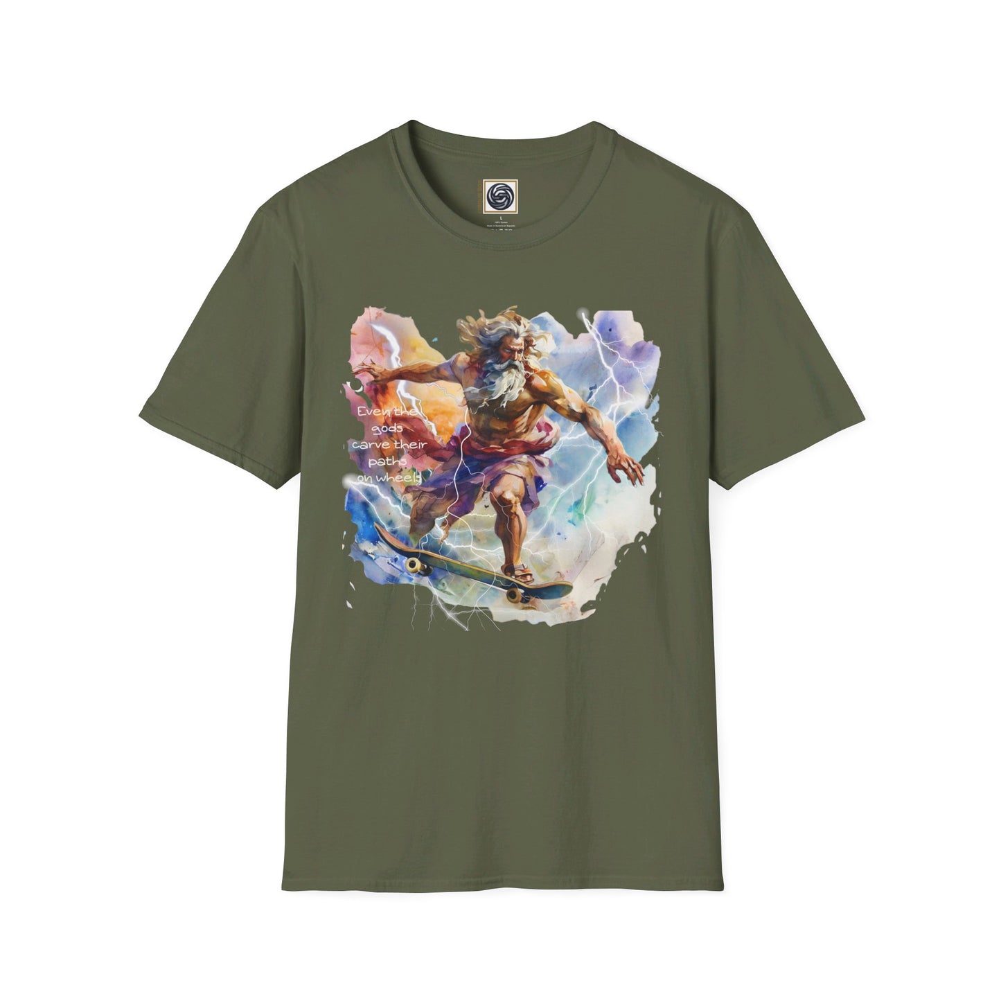 Unisex Softstyle T-Shirt Zeus Graphic Design