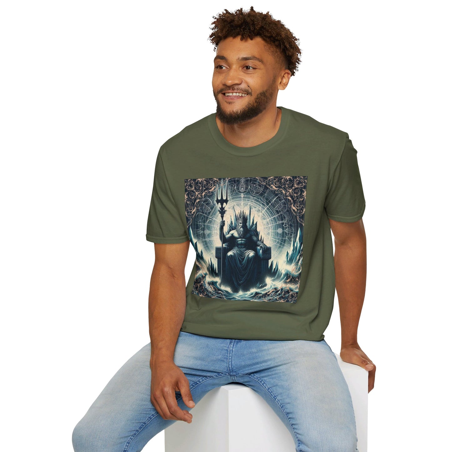 Unisex Softstyle Poseidon Graphic Design T-Shirt