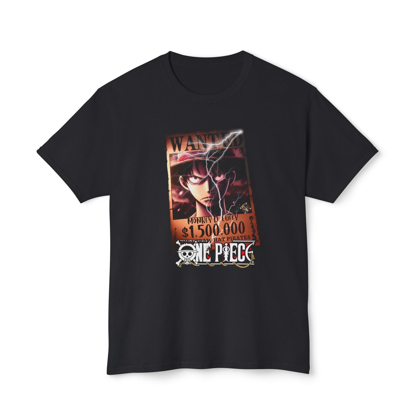 Unisex HD Cotton Wanted Luffy Graphic T-shirt