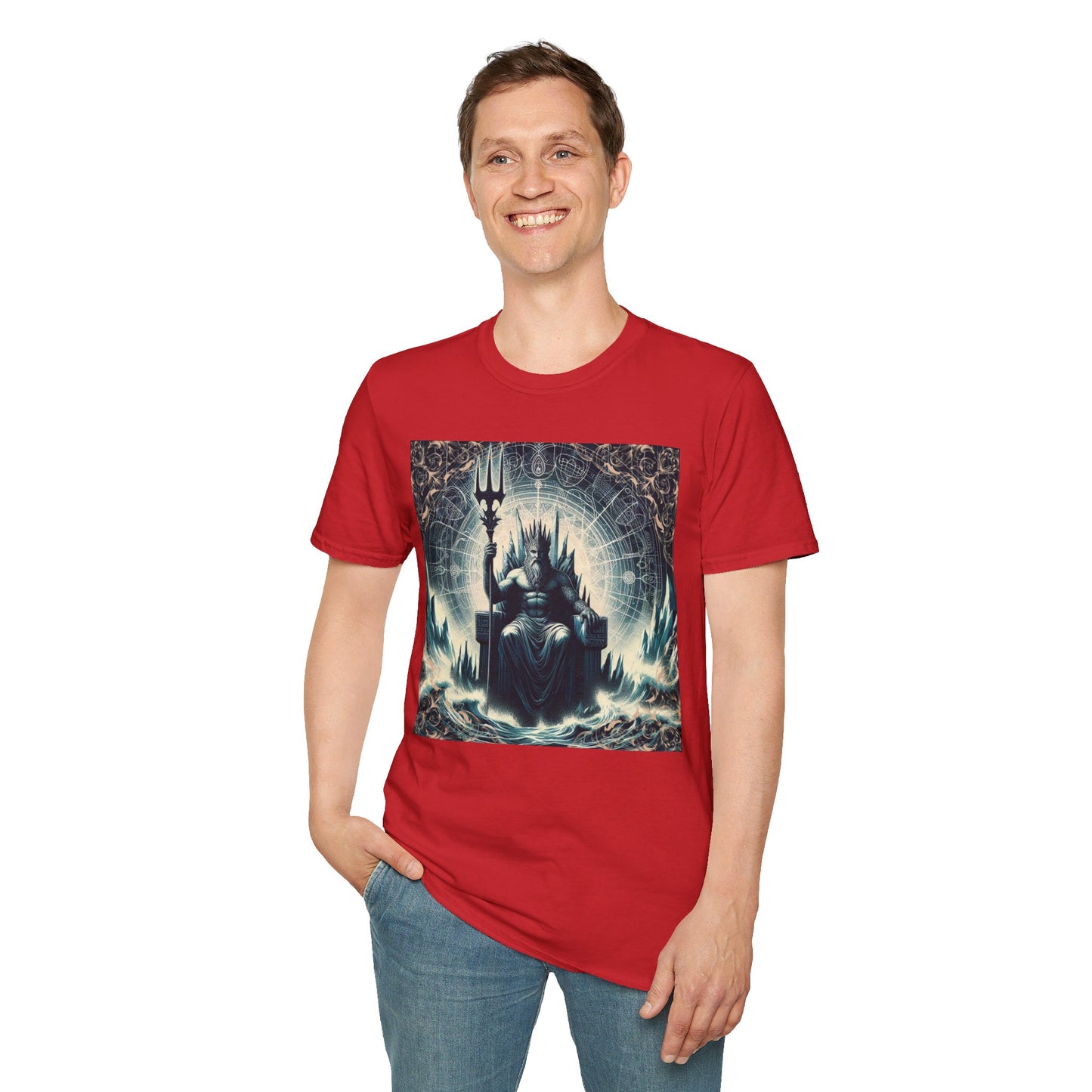 Unisex Softstyle Poseidon Graphic Design T-Shirt